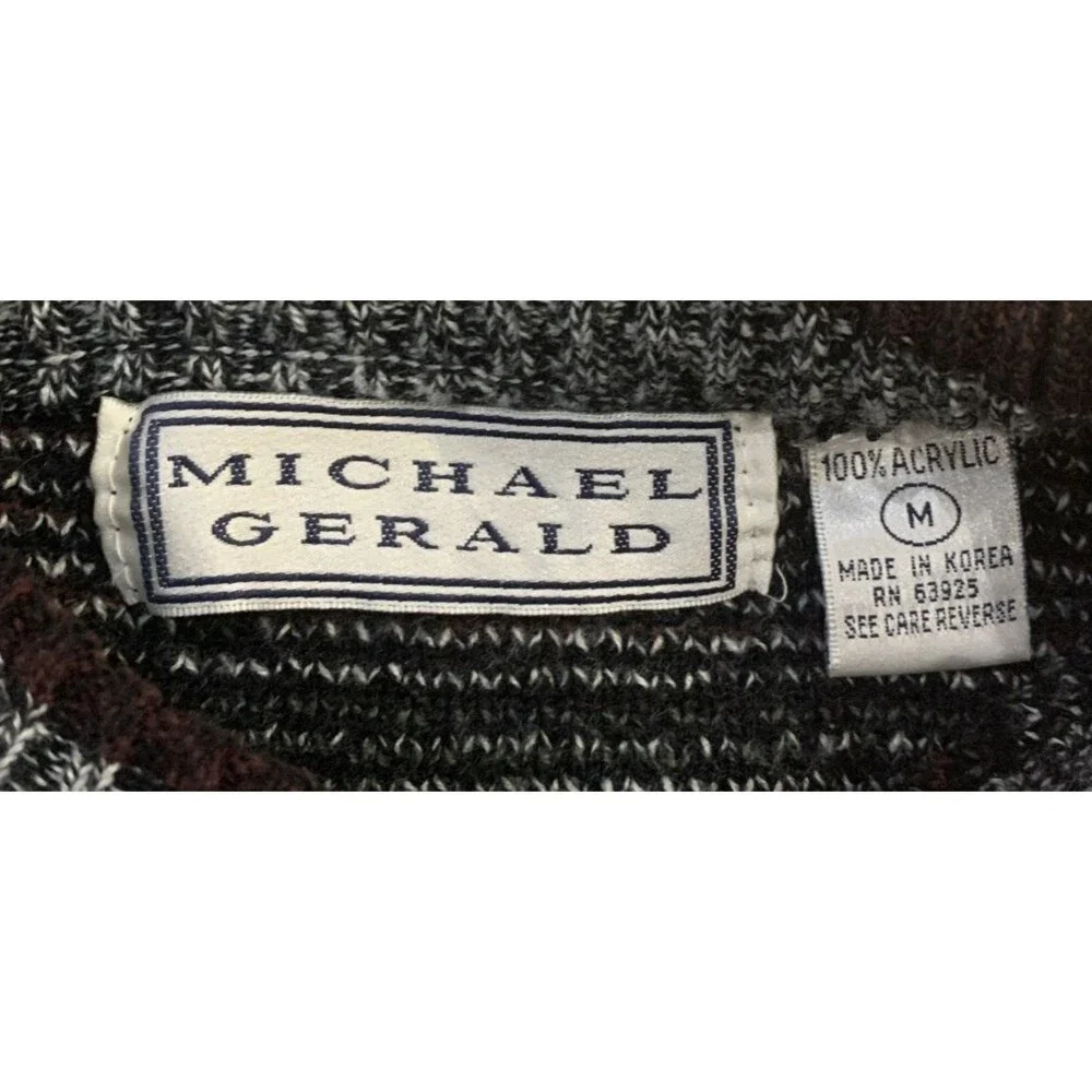 Michael Gerald Sweater Mens Large Crew Neck Acrylic Dad 90’s